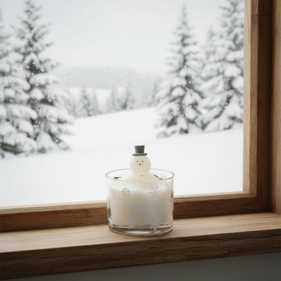 Melting Snowman Candle