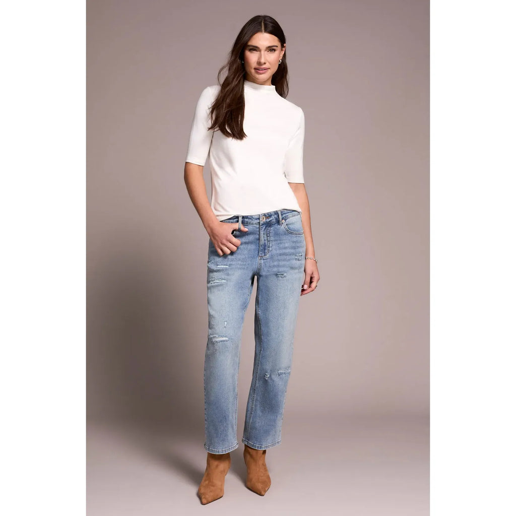 Classic Denim Audrey Girlfriend Jeans | Washed Blue
