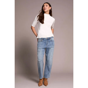 Classic Denim Audrey Girlfriend Jeans | Washed Blue