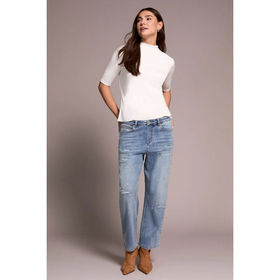 Classic Denim Audrey Girlfriend Jeans | Washed Blue