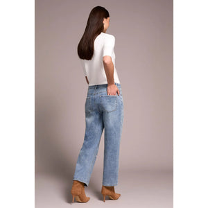 Classic Denim Audrey Girlfriend Jeans | Washed Blue