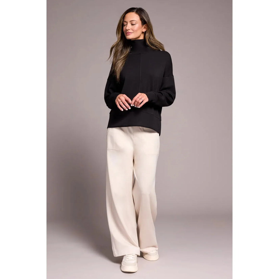 Techno Lux  L/S Funnel Neck Top