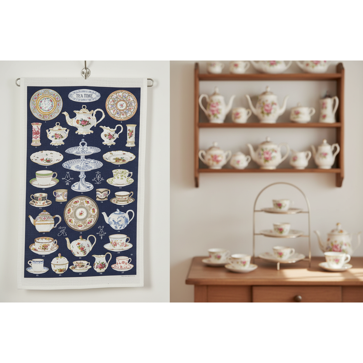 Vintage Image Tea Towel