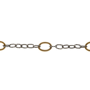 Twisted Link w/Brass Rings Chain