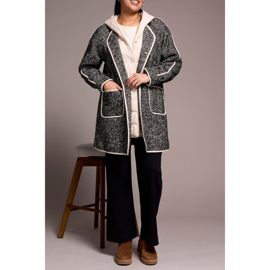 L/S Coat with Fooler Hood | Charcoal