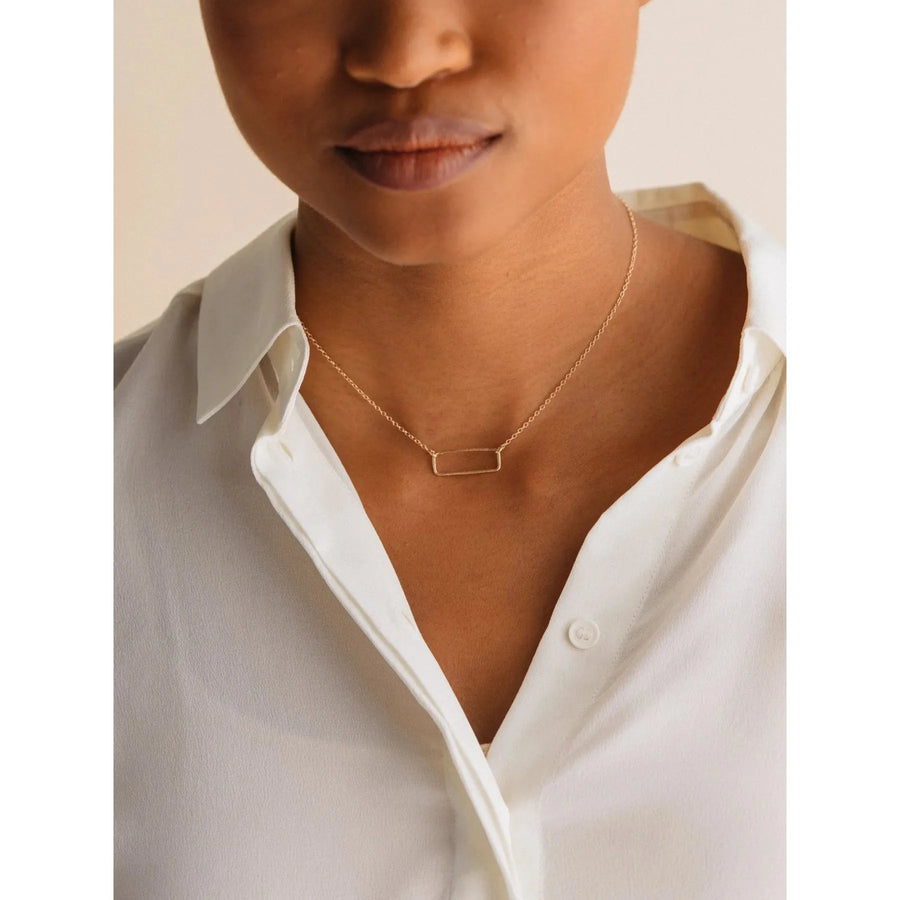 Floating Shape Necklace | Rectangle