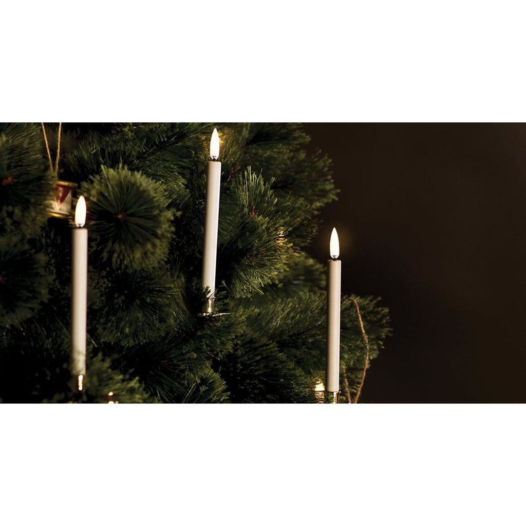 LED Mini Taper Candle w/ clip | Nordic White