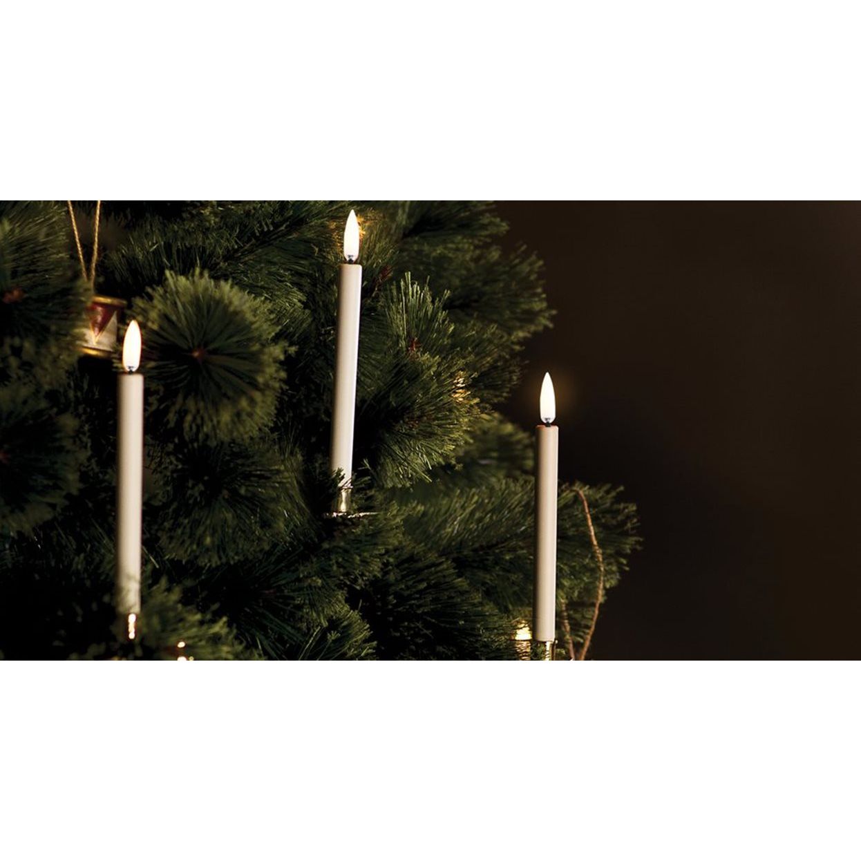 LED Mini Taper Candle w/ clip | Nordic White