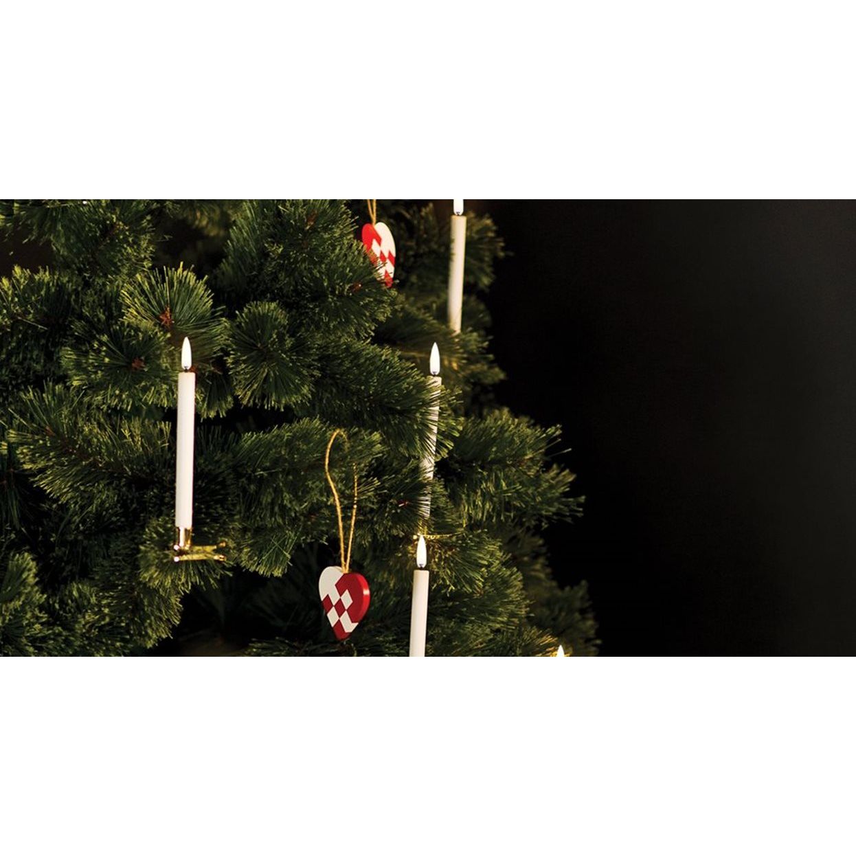 LED Mini Taper Candle w/ clip | Nordic White