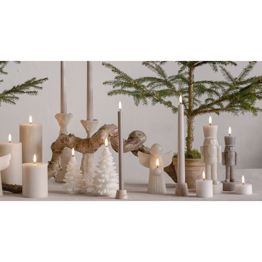 Uyuni LED Nutcracker Candle | Oyster Grey