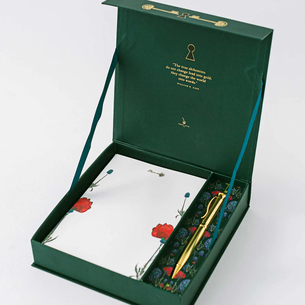 Enchanted Garden Luxury Stationery Set (Green)