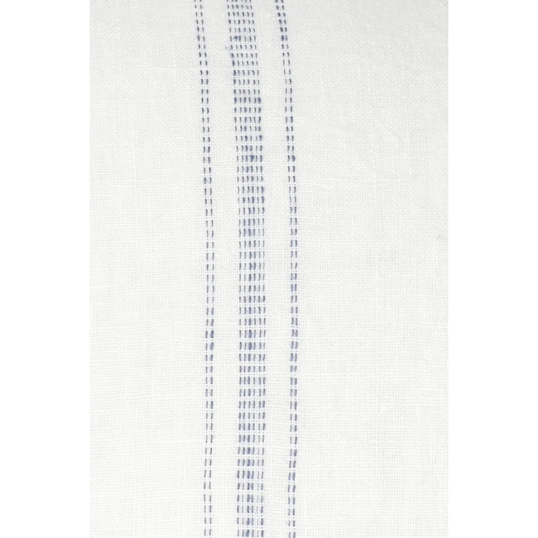 White w/Blue Stripes Linen Pillow