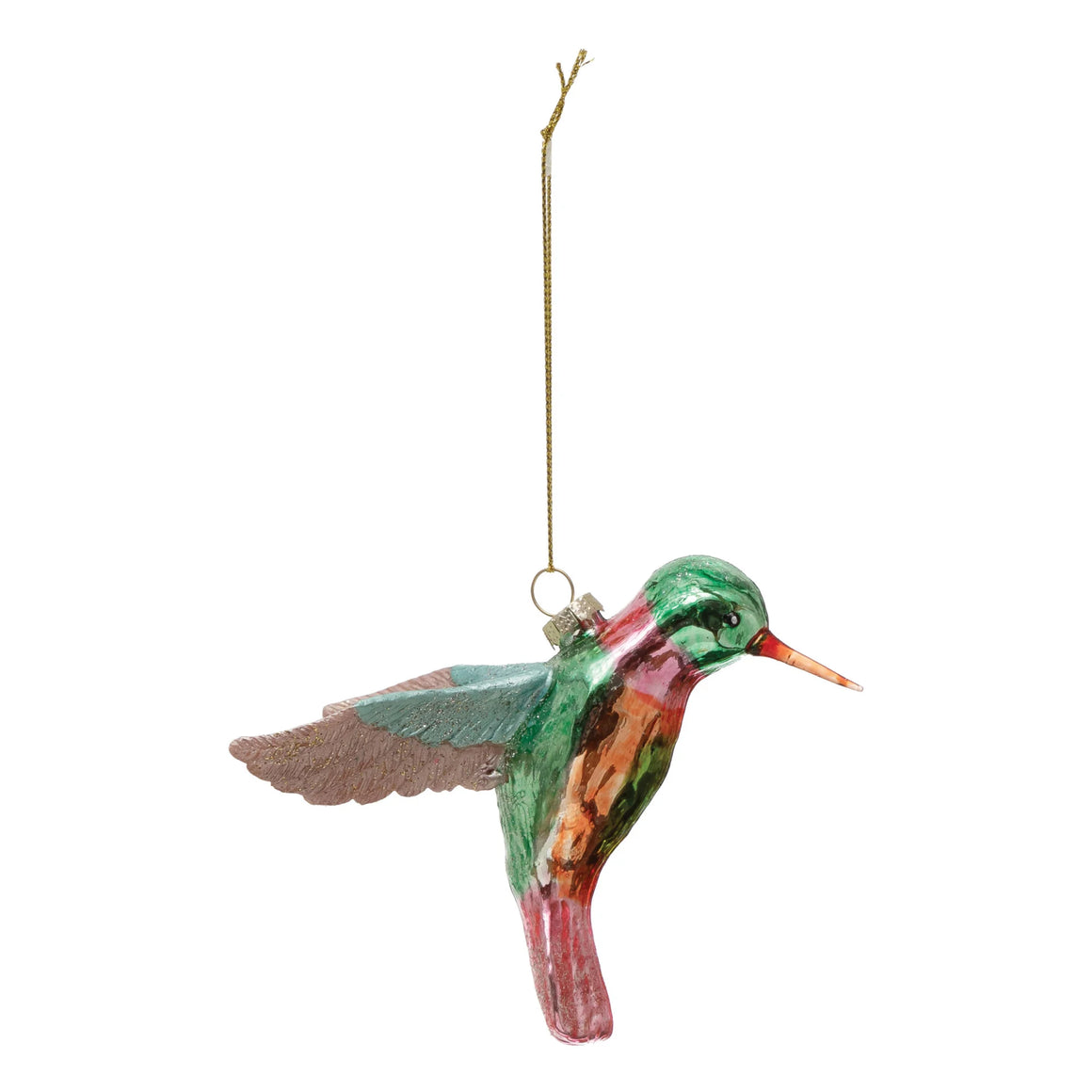 Hand-Painted Hummingbird Ornament