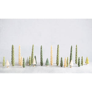 S/2 Tree Shaped Taper Candles | Cedar Green