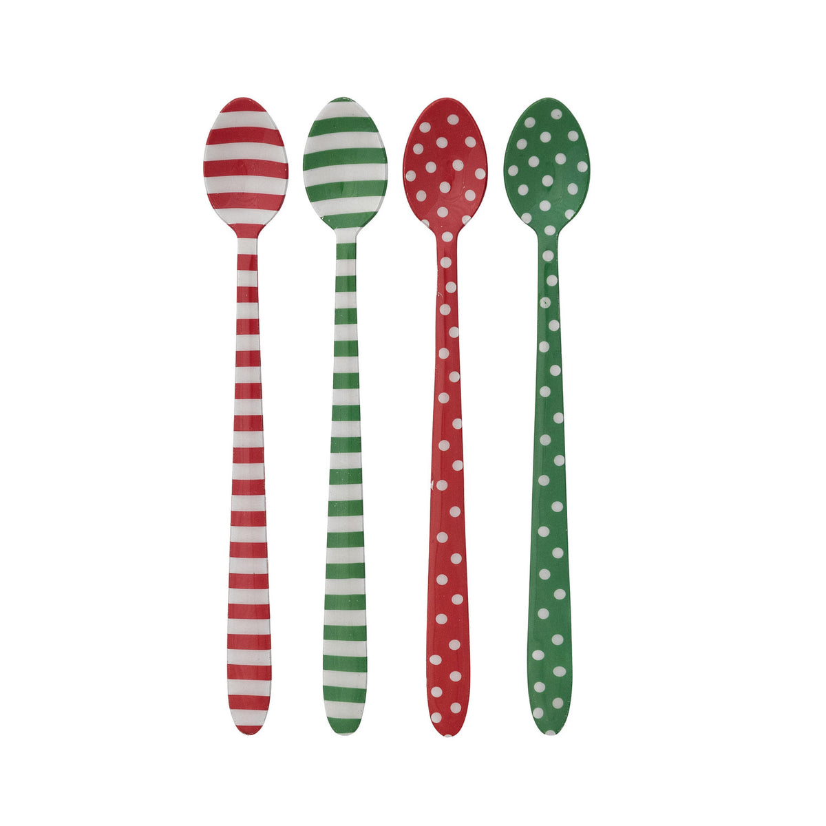 Enameled Holiday Cocktail Spoon