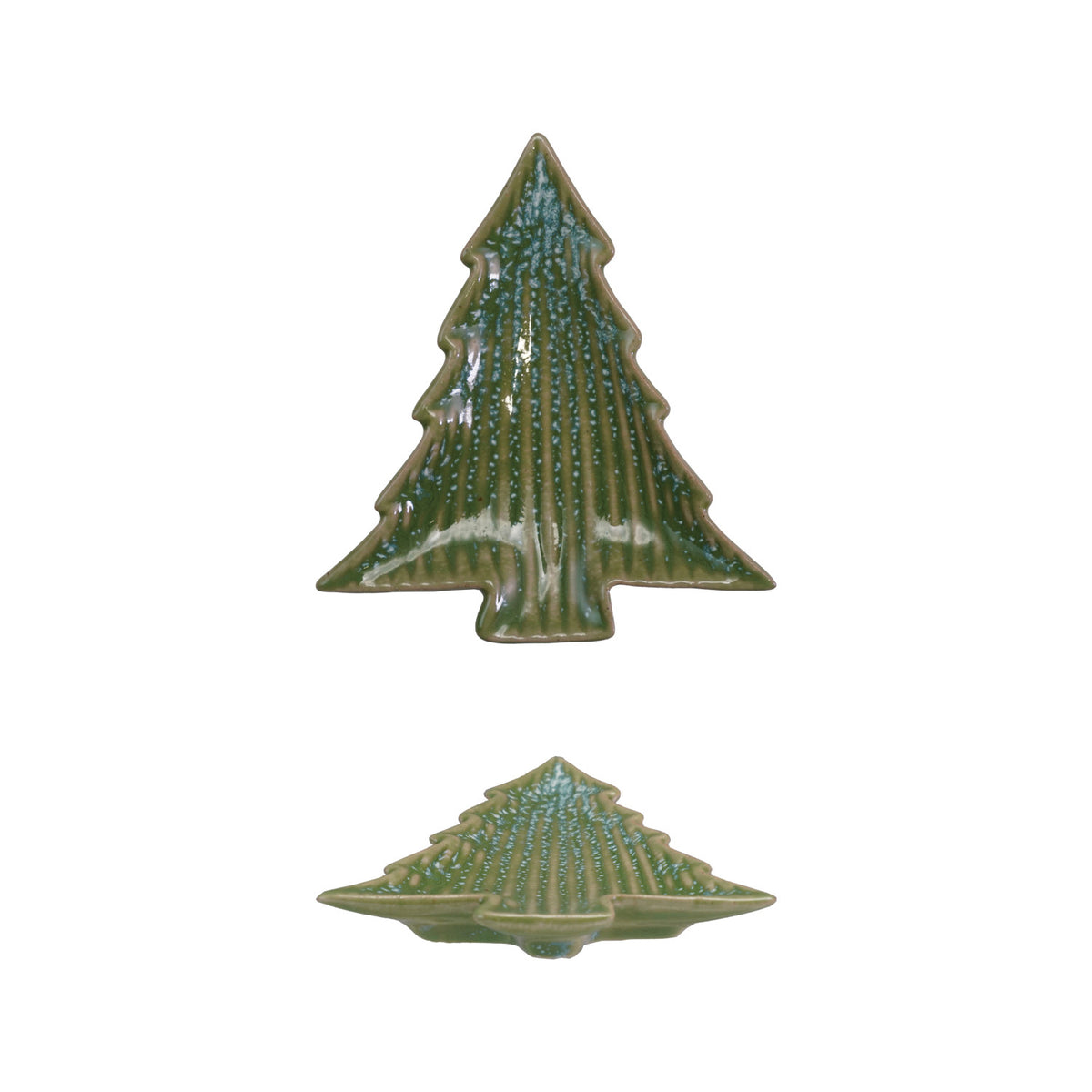 Stoneware Christmas Tree Plate