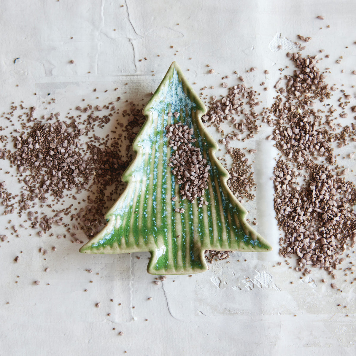 Stoneware Christmas Tree Plate