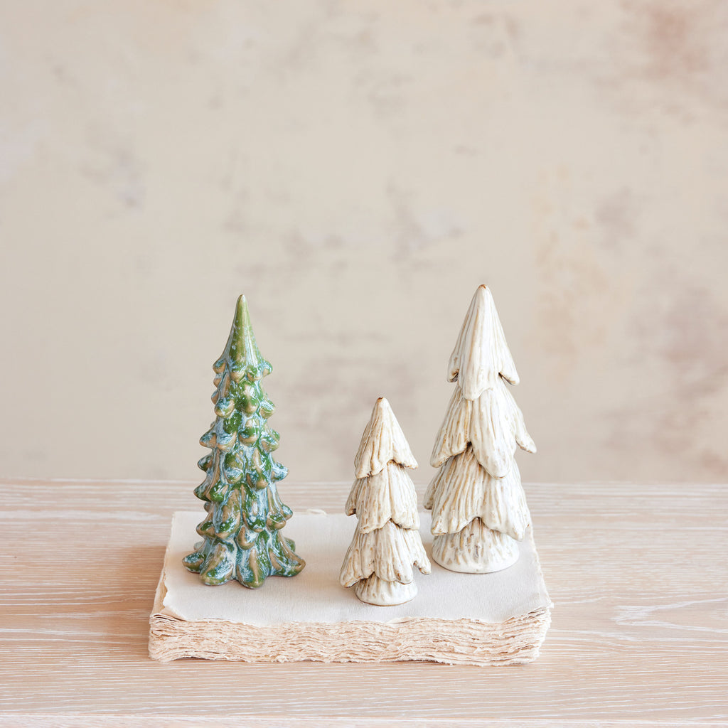 Sculpted Stoneware Christmas Tree