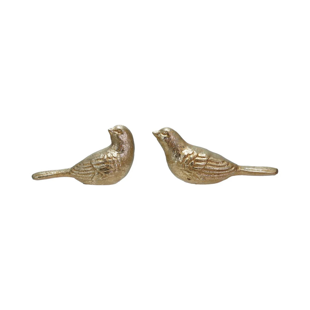 Cast Iron Bird w/Gold Finish