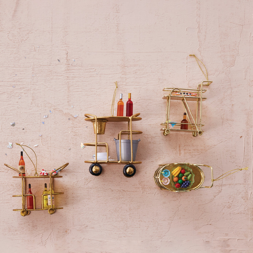 Metal Bar Cart Ornament