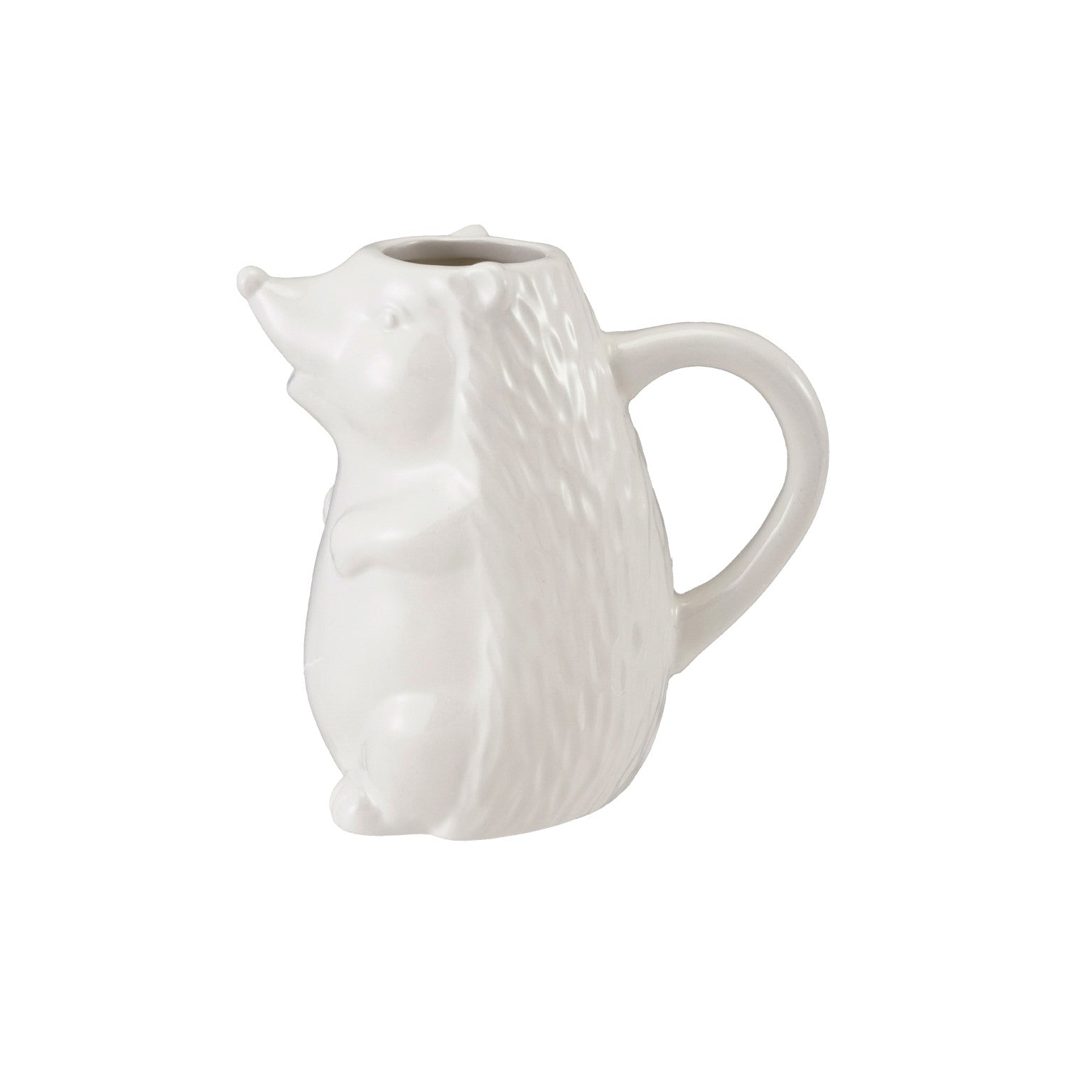 White Ceramic Hedgehog Creamer