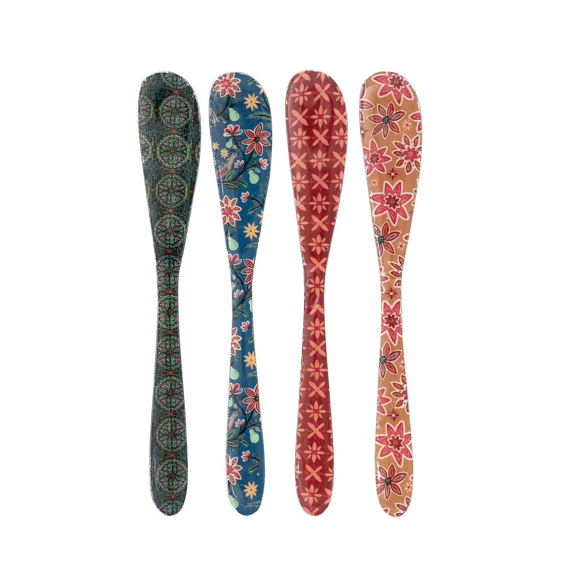 Enameled Botanical Canapé Knife