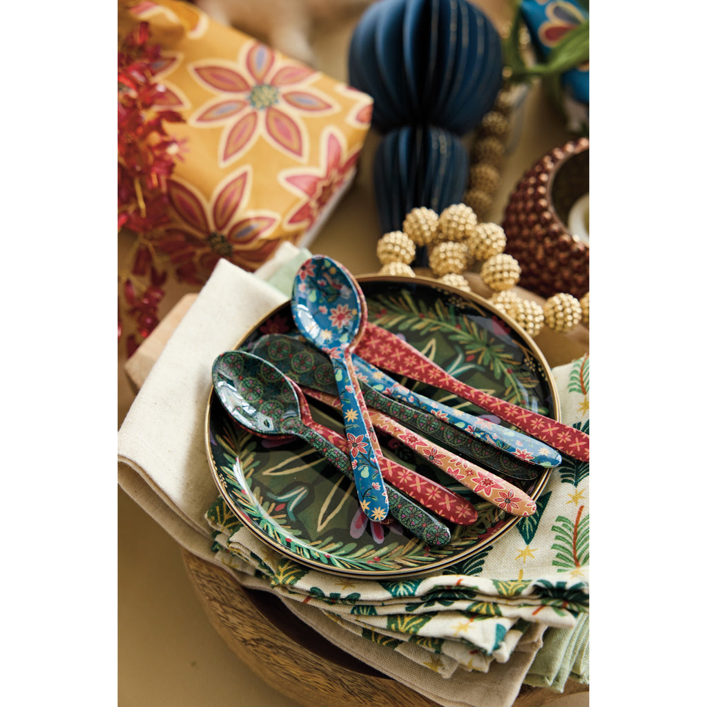 Enameled Botanical Spoon