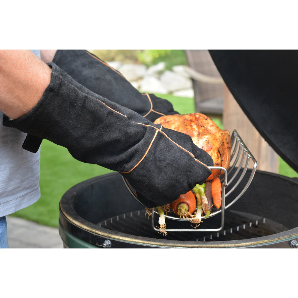 Black Leather Grill Gloves