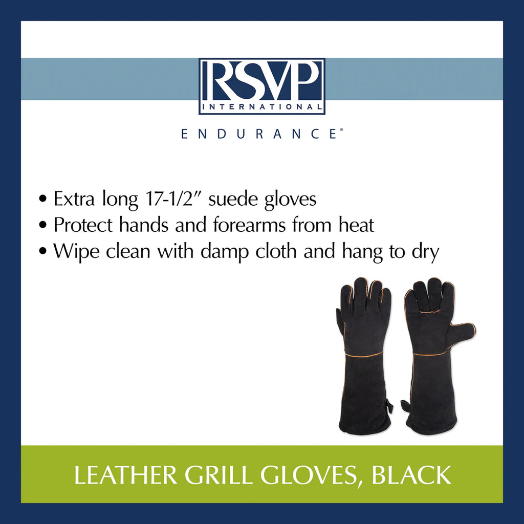 Black Leather Grill Gloves