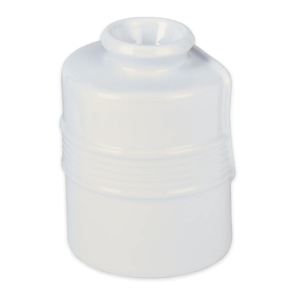 White Stoneware Salt Pig