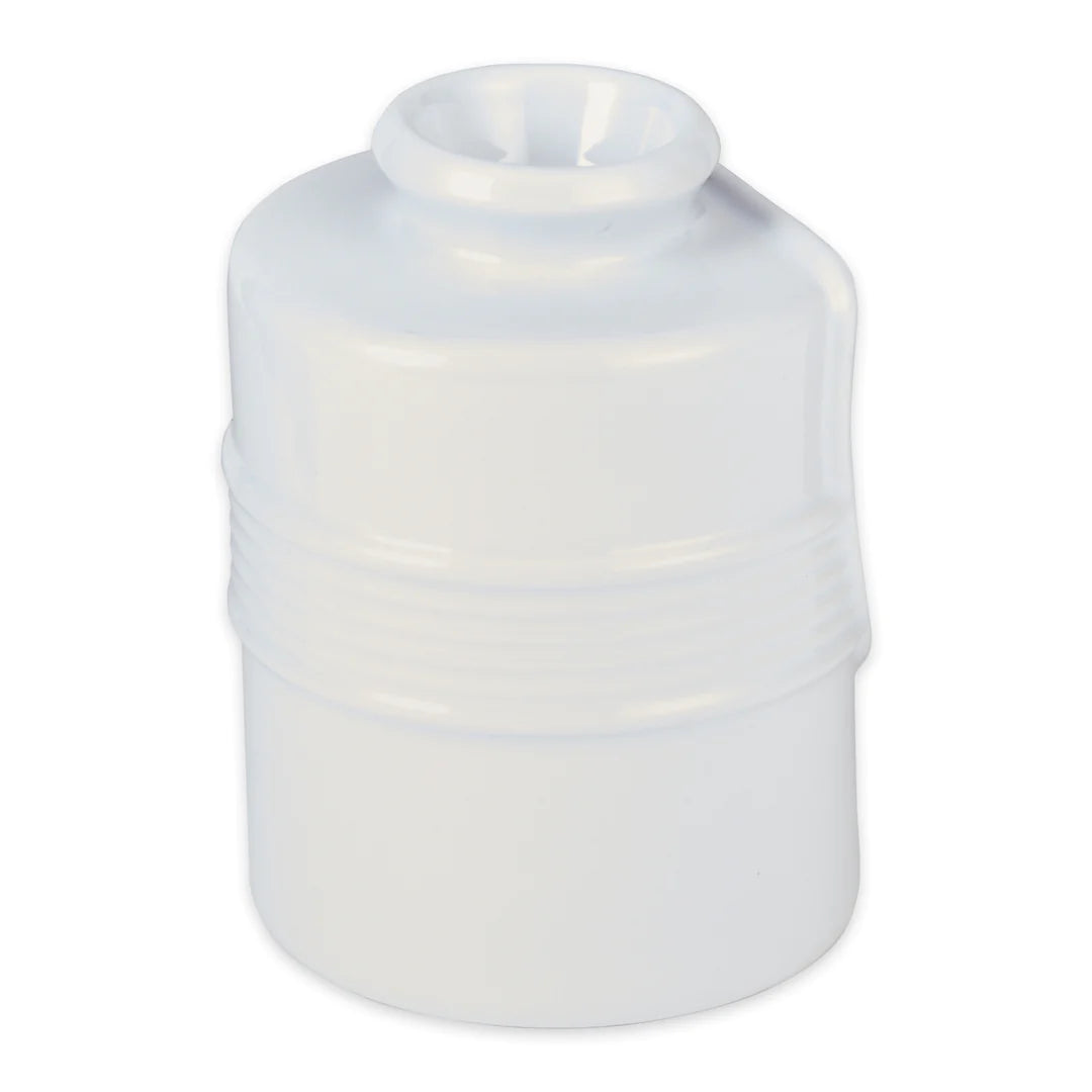 White Stoneware Salt Pig