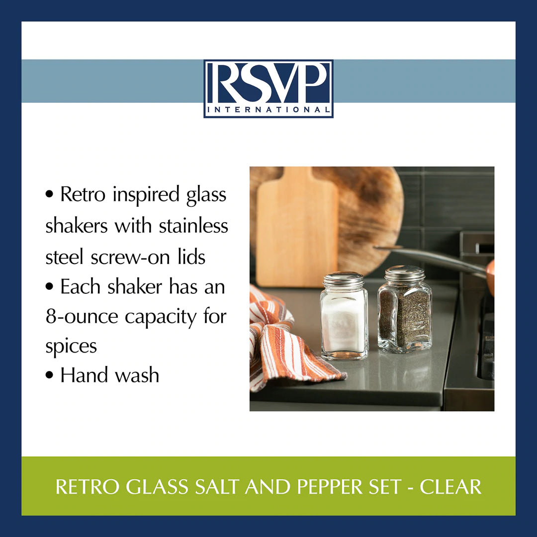 Retro Glass S & P Shaker Set