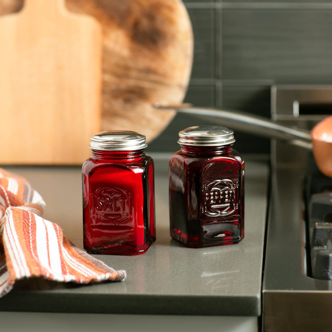 Retro Glass S & P Shaker Set