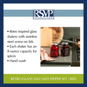 Retro Glass S & P Shaker Set