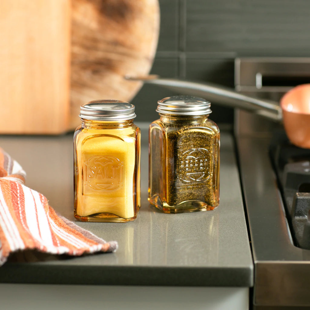 Retro Glass S & P Shaker Set