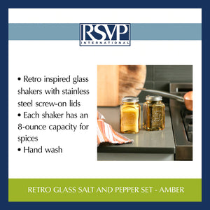 Retro Glass S & P Shaker Set