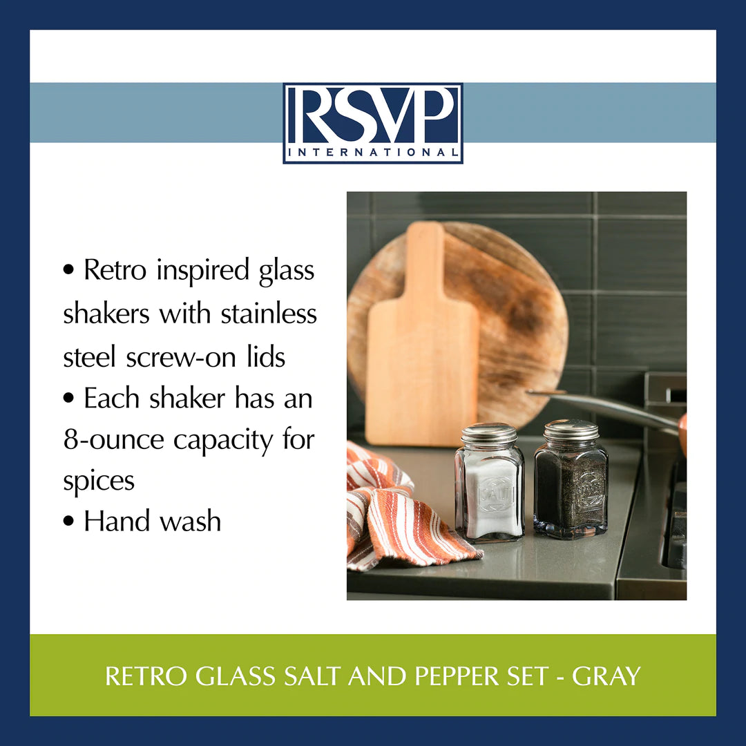 Retro Glass S & P Shaker Set