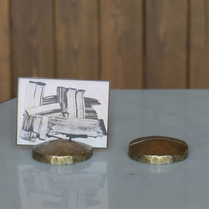 Chiseled Place Card Holder | Brass