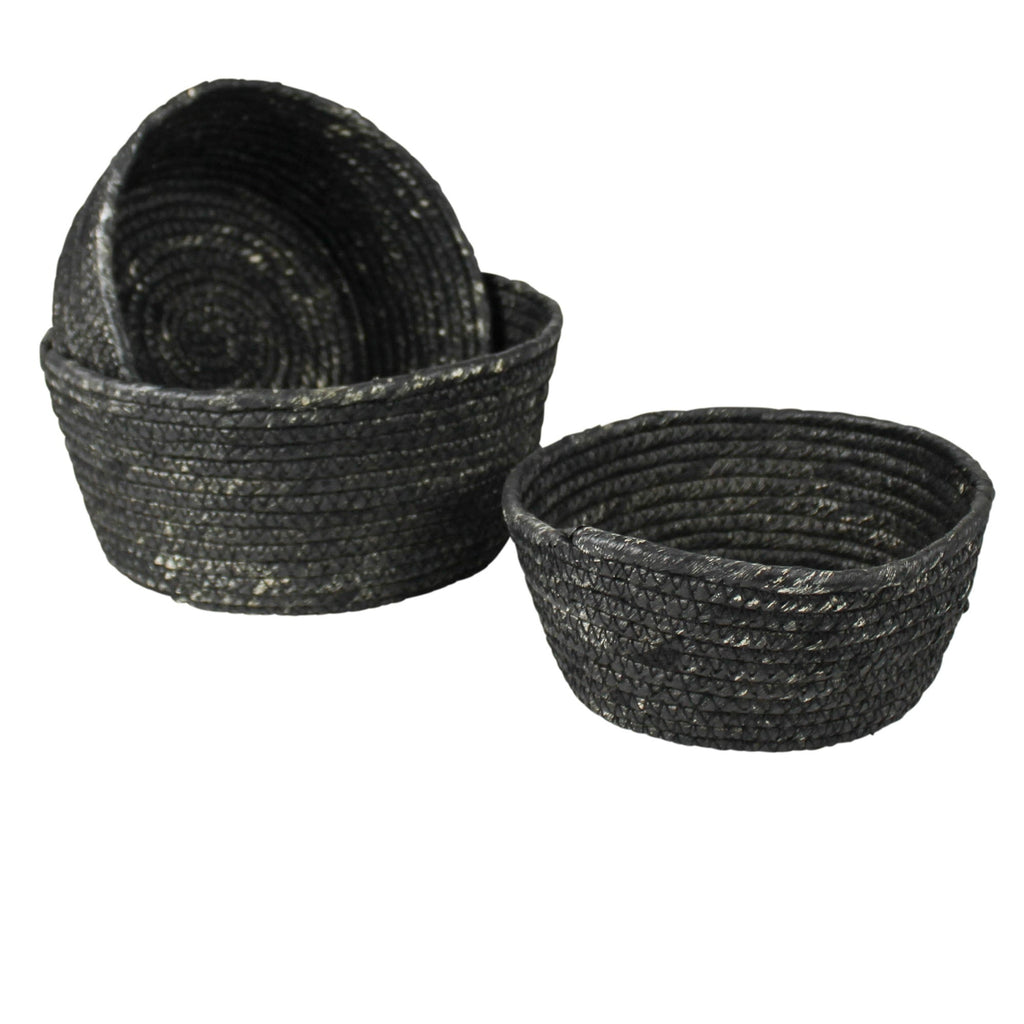 Gideon Low Round Bowl | Black