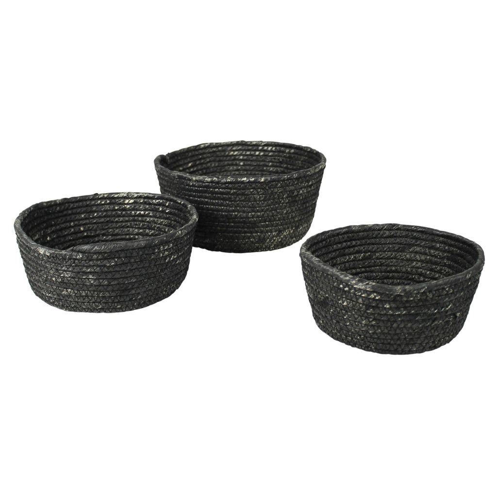 Gideon Low Round Bowl | Black