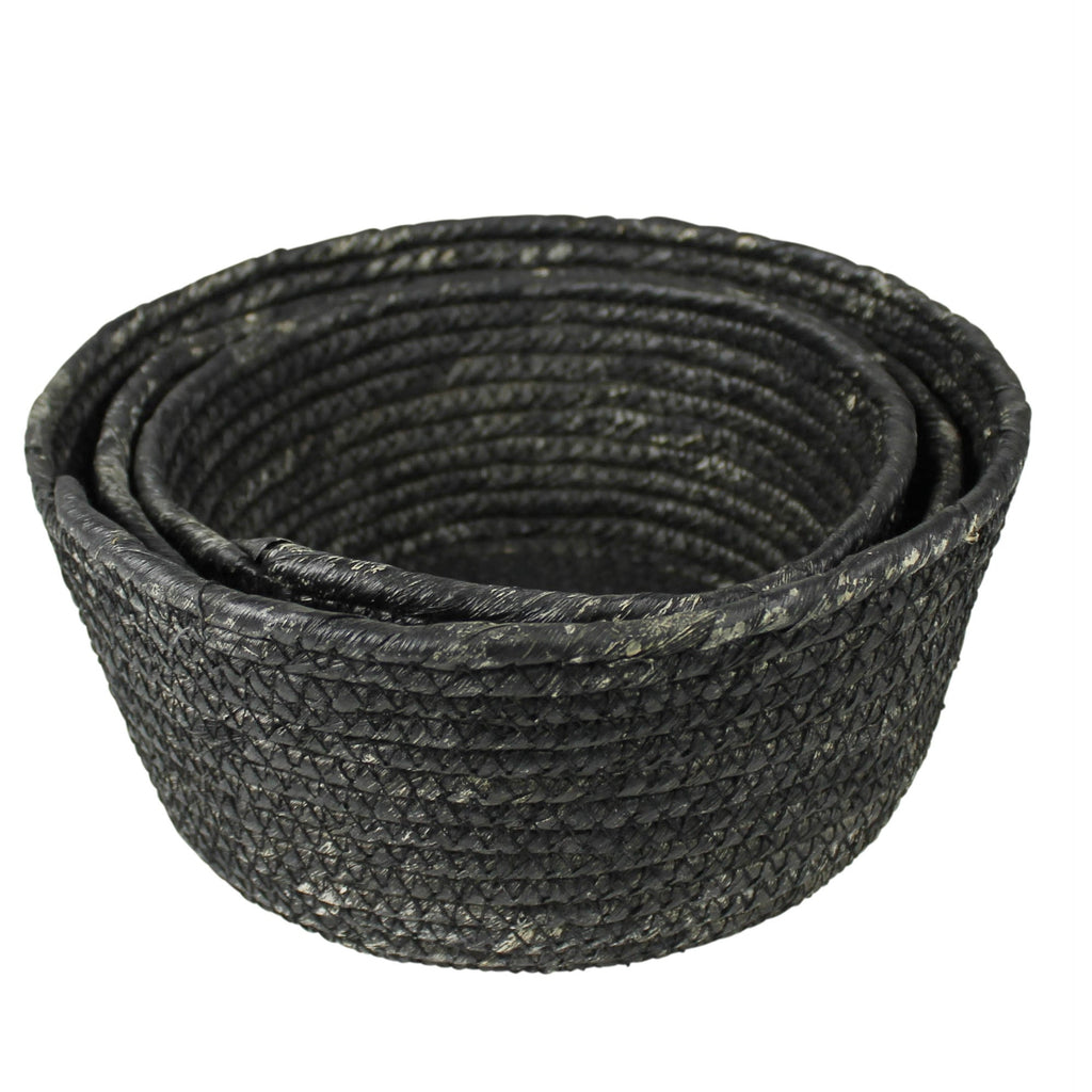 Gideon Low Round Bowl | Black