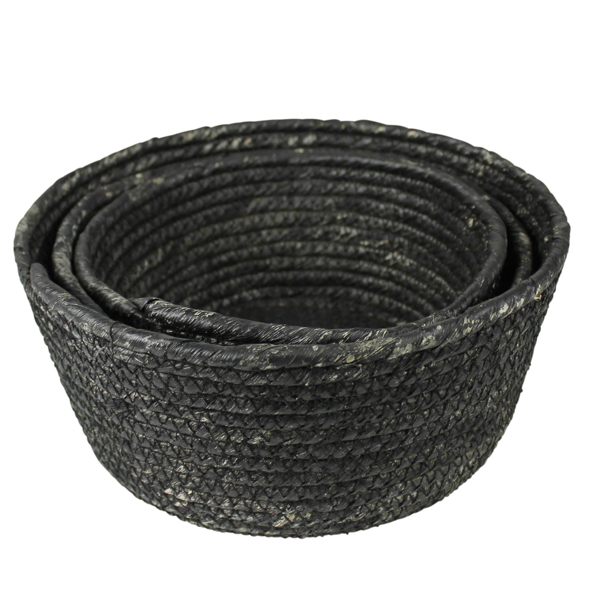 Gideon Low Round Bowl | Black