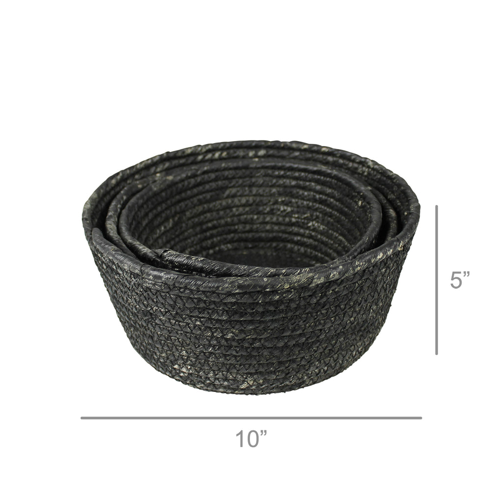 Gideon Low Round Bowl | Black