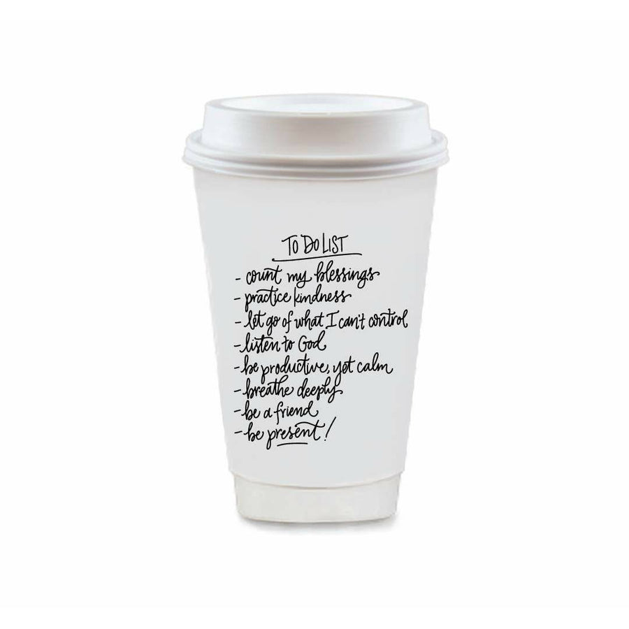 To-Do List | To-Go Coffee Cups | Black