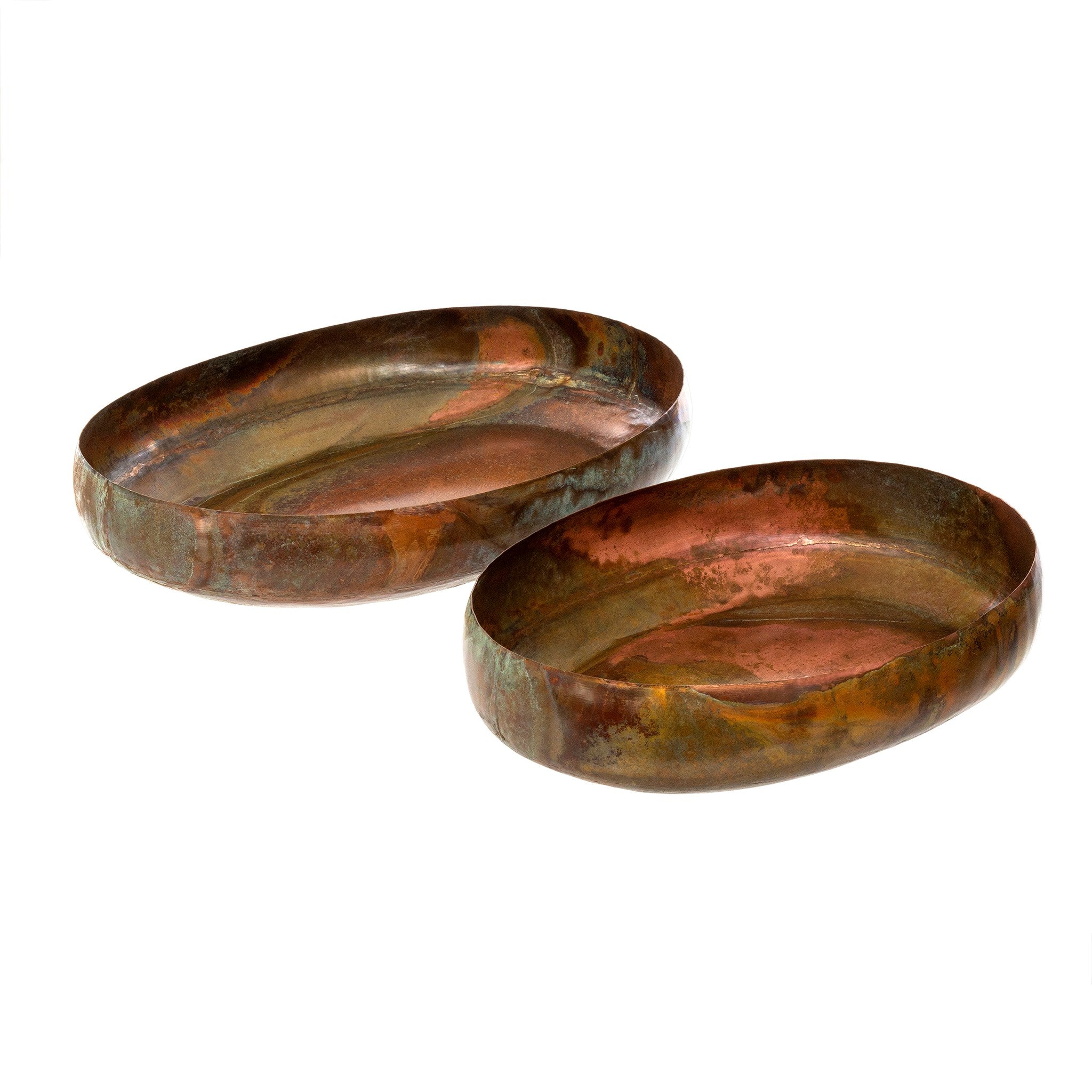 Aged Copper Patina Decor Tray