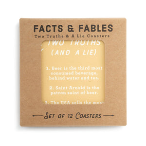 Party Games Coaster Set - Truths & Lies