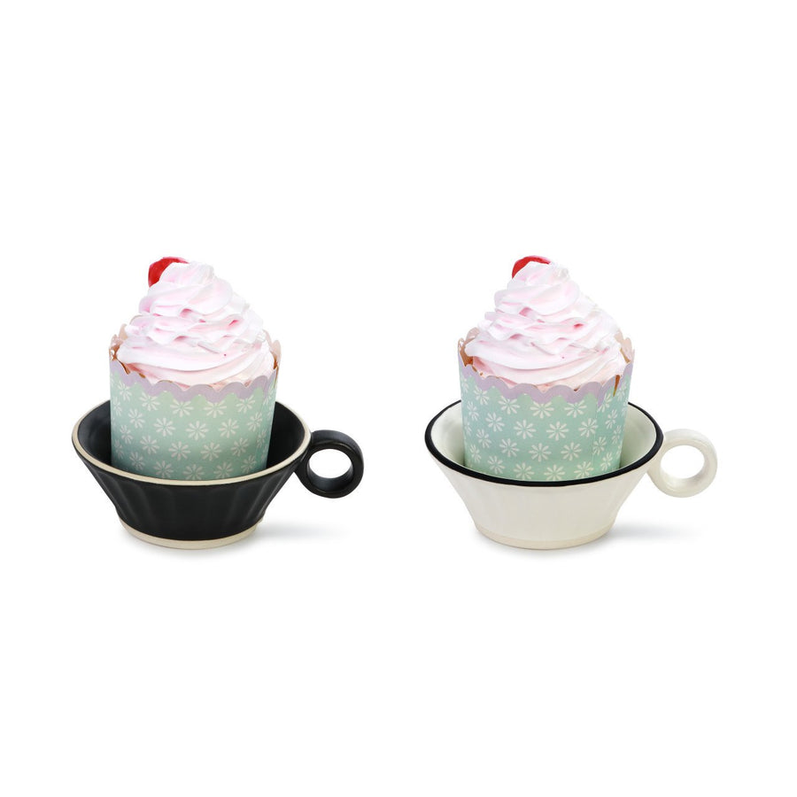 Small Cupcake Holder w/Handle and Sentiment - White