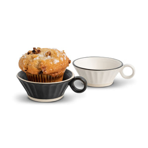 Small Cupcake Holder w/Handle and Sentiment - White