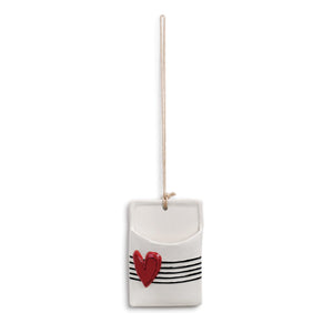 Red Heart Ceramic Wall Pocket by Heartful Home