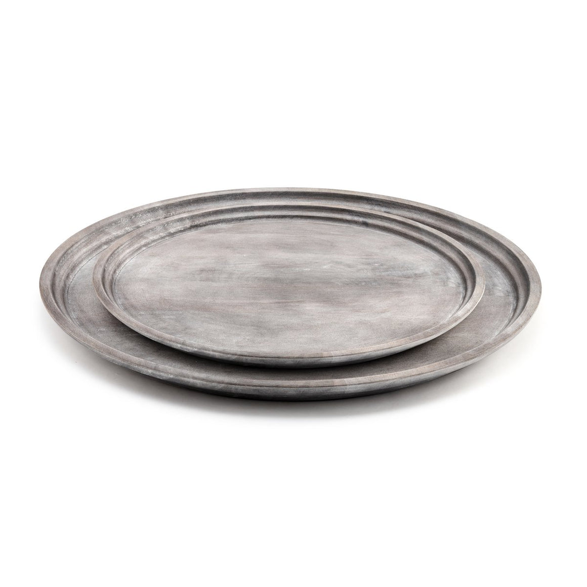 Round Graywash Serving Tray